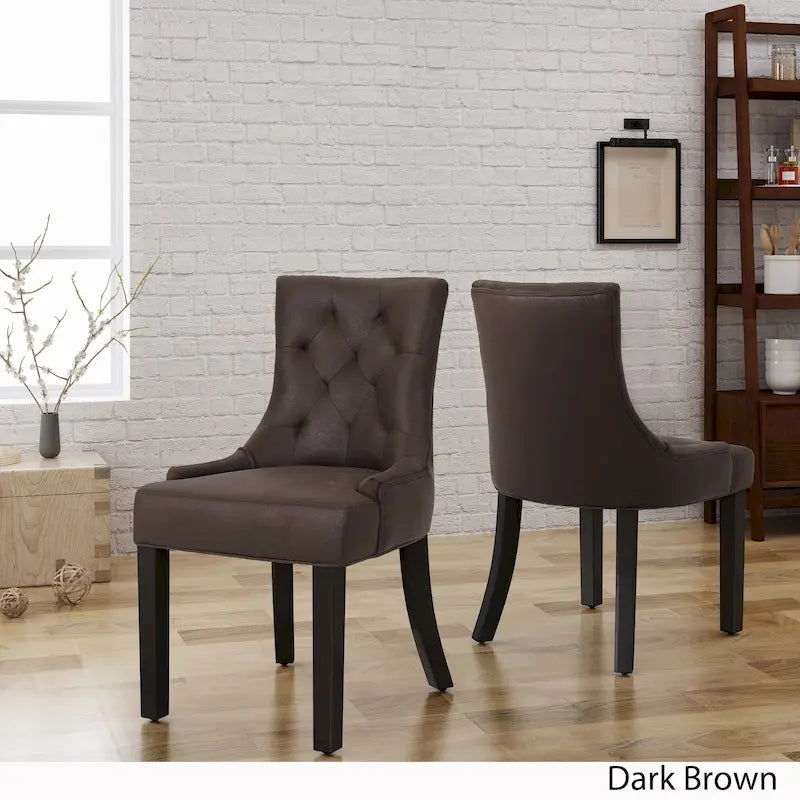 Traditional Microfiber Dining Chairs (Set of 2) by Home