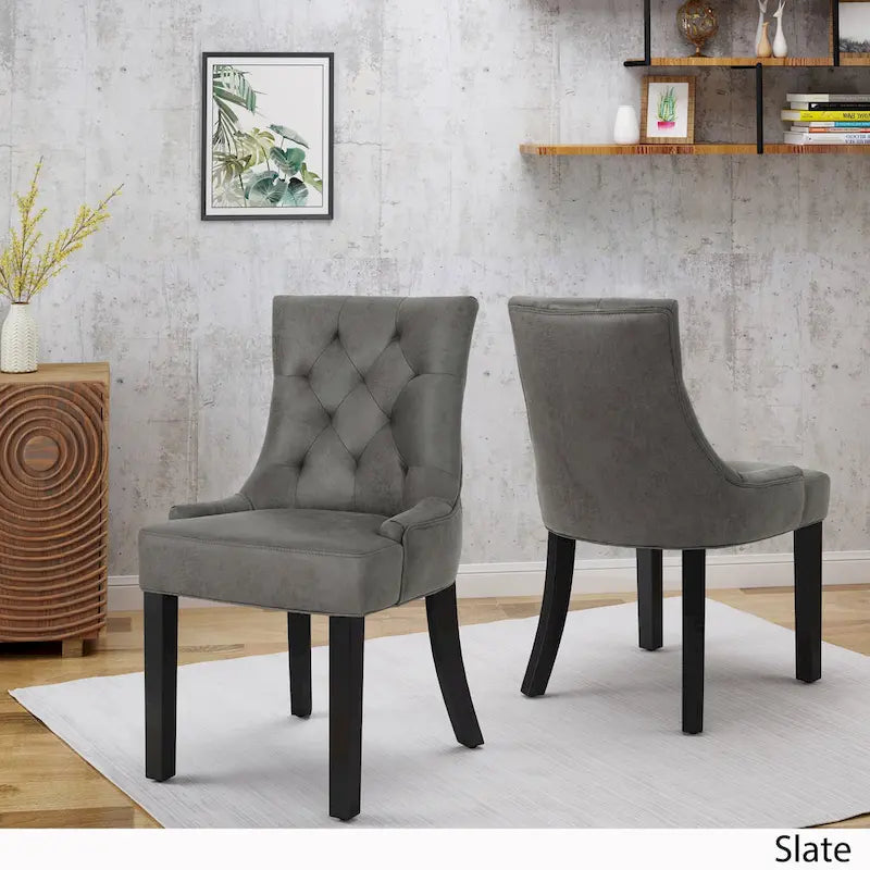 Traditional Microfiber Dining Chairs (Set of 2) by Home