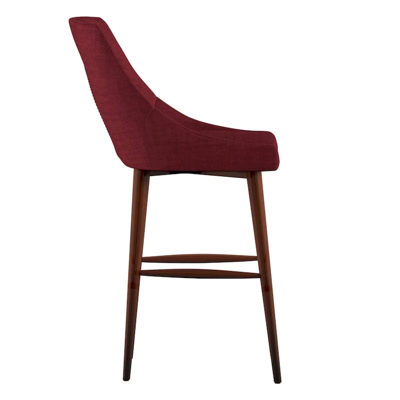 Espresso Barrel Back Counter Stools (Set of 2) iNSPIRE Q Modern