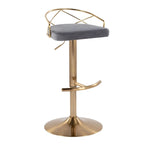 Silver Orchid Charlotte Adjustable Bar Stool (Set of 2)