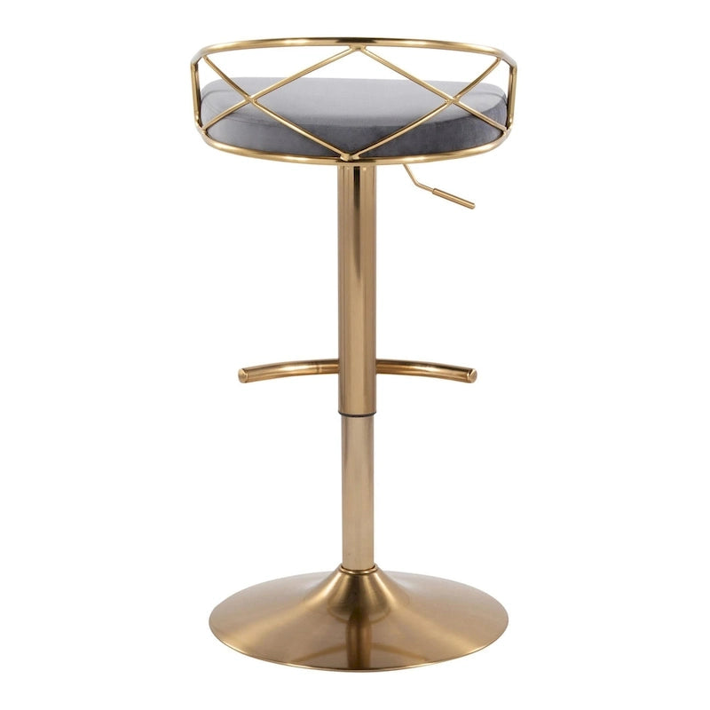 Silver Orchid Charlotte Adjustable Bar Stool (Set of 2)