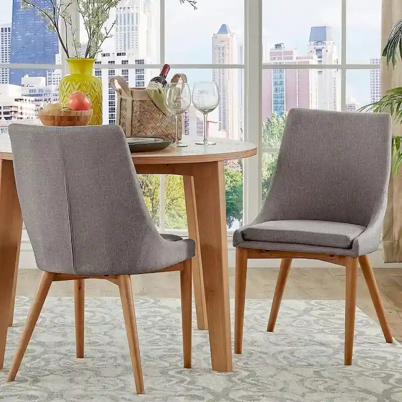 Oak Barrel Back Dining Chair (Set of 2) by iNSPIRE Q Modern - Set of 2