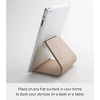 Home Tablet Stand, Wood - L 5.51 x W 4.72 x H 4.53 inches