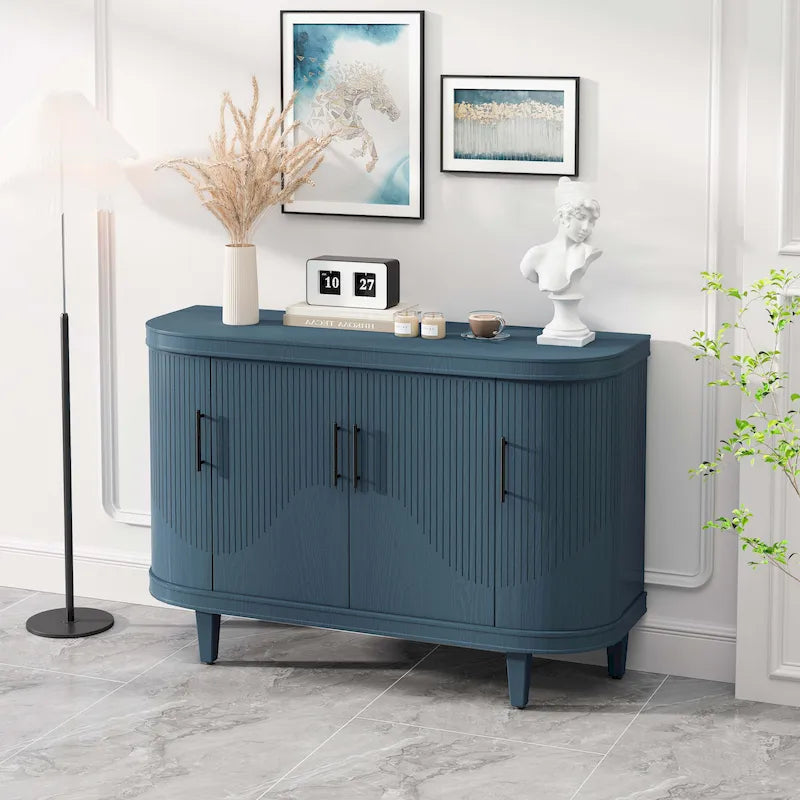 Modern 47.2-Inch Decorative Storage Cabinet with Adjustable Shelves